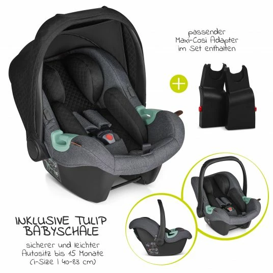 Best Sale 🎉 ABC Design 3in1 Kinderwagen-Set Salsa 4 Air - inkl. Babywanne, Babyschale Tulip, Sportsitz und Zubehörpaket - Diamond Edition - Asphalt - Collection 2022 😍 4 Best Sale 🎉 ABC Design 3in1 Kinderwagen-Set Salsa 4 Air - inkl. Babywanne, Babyschale Tulip, Sportsitz und Zubehörpaket - Diamond Edition - Asphalt - Collection 2022 😍 - Image 2