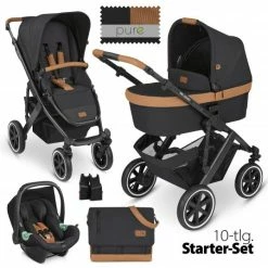 Brand new 👍 ABC Design 3in1 Kinderwagen-Set Salsa 4 Air Starter Set inkl. Tulip und XXL Zubehörpaket - Pure Edition - Toffee - Collection 2023 ✔️