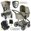 New 🧨 ABC Design 3in1 Kinderwagen-Set Vicon 4 - inkl. Babywanne, Autositz Tulip, Sportsitz und Zubehörpaket - Classic Edition - Reed - Collection 2023 🌟