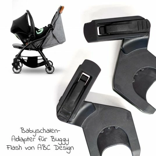 New ❤️ ABC Design Babyschalen Adapter für Buggy Flash - passend für Tulip, Maxi-Cosi, Cybex - Black 🔔 5 New ❤️ ABC Design Babyschalen Adapter für Buggy Flash - passend für Tulip, Maxi-Cosi, Cybex - Black 🔔 - Image 3