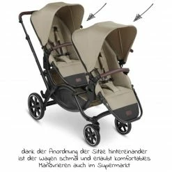 Best Pirce 🛒 ABC Design Geschwisterwagen & Zwillingskinderwagen Zoom inkl. 2 Sportsitzen - Classic Edition - Reed - Collection 2023 😍 -Pushchairs Shop abc design geschwisterwagen zwillingskinderwagen zoom inkl 2 sportsitzen classic edition reed 12001542301 d5