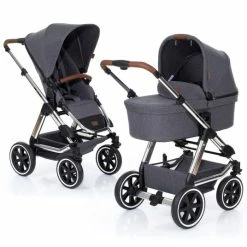 Best Sale 🔥 ABC Design Condor 4 Air pushchair - Diamond Special Edition - incl. baby bath & sports seat - Asphalt ⭐
