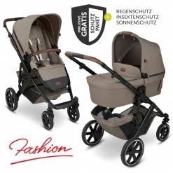 Deals 💯 ABC Design Kombi-Kinderwagen Salsa 4 - inkl. Babywanne, Sportsitz und XXL Zubehör-Paket - Fashion Edition - Nature - Collection 2022 ⭐