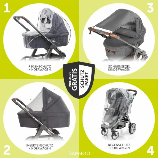 Best Pirce 🧨 ABC Design Kombi-Kinderwagen Salsa 4 - inkl. Babywanne, Sportsitz und XXL Zubehör-Paket - Tin - Collection 2022 ✨ 4 Best Pirce 🧨 ABC Design Kombi-Kinderwagen Salsa 4 - inkl. Babywanne, Sportsitz und XXL Zubehör-Paket - Tin - Collection 2022 ✨ - Image 2