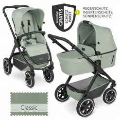 Cheap 💯 ABC Design Kombi-Kinderwagen Samba - inkl. Babywanne & Sportsitz mit XXL Zubehörpaket - Classic Edition - Pine - Collection 2023 🤩