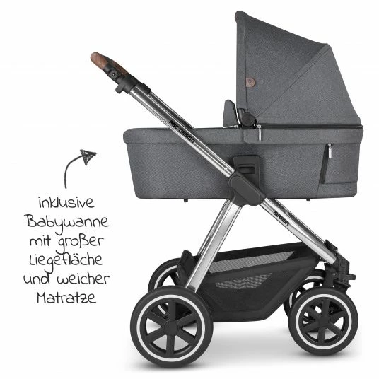 Best Sale 🧨 ABC Design Kombi-Kinderwagen Samba - inkl. Babywanne, Sportsitz und XXL Zubehör-Paket - Diamond Edition - Asphalt - Collection 2022 🎁 5 Best Sale 🧨 ABC Design Kombi-Kinderwagen Samba - inkl. Babywanne, Sportsitz und XXL Zubehör-Paket - Diamond Edition - Asphalt - Collection 2022 🎁 - Image 3