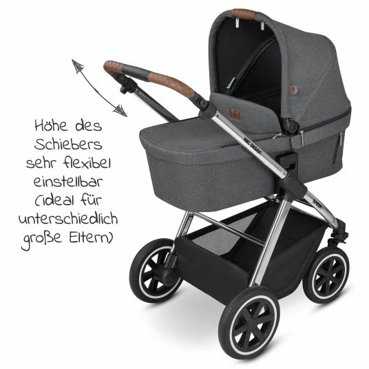 Best Sale 🧨 ABC Design Kombi-Kinderwagen Samba - inkl. Babywanne, Sportsitz und XXL Zubehör-Paket - Diamond Edition - Asphalt - Collection 2022 🎁 6 Best Sale 🧨 ABC Design Kombi-Kinderwagen Samba - inkl. Babywanne, Sportsitz und XXL Zubehör-Paket - Diamond Edition - Asphalt - Collection 2022 🎁 - Image 4