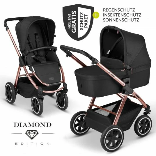 Hot Sale ✨ ABC Design Kombi-Kinderwagen Samba - inkl. Babywanne, Sportsitz & XXL Zubehörpaket - Diamond Edition - Rose Gold - Collection 2021 🌟 3 Hot Sale ✨ ABC Design Kombi-Kinderwagen Samba - inkl. Babywanne, Sportsitz & XXL Zubehörpaket - Diamond Edition - Rose Gold - Collection 2021 🌟