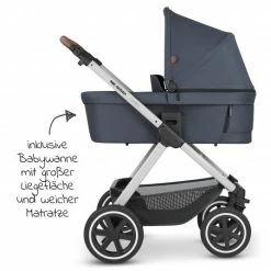Coupon 🤩 ABC Design Kombi-Kinderwagen Samba Set inkl. Neugeborenen-Fußsack und Wickeltasche - Classic Edition - Lake - Collection 2023 🤩 -Pushchairs Shop abc design kombi kinderwagen samba set inkl neugeborenen fusssack und wickeltasche classic edition lake 12003922303 d2