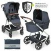 Promo ⭐ ABC Design Kombi-Kinderwagen Vicon 4 - inkl. Babywanne & Sportsitz mit XXL Zubehörpaket - Classic Edition - Lake - Collection 2023 😍