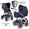 Best deal 😀 ABC Design Kombi-Kinderwagen Viper 4 - inkl. Babywanne, Sportsitz & XXL Zubehörpaket - Diamond Edition - Navy - Collection 2021 ❤️