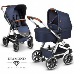 Cheap 🎁 ABC Design Kombi-Kinderwagen Viper 4 - inkl. Babywanne und Sportsitz - Diamond Edition - Navy - Collection 2021 🌟