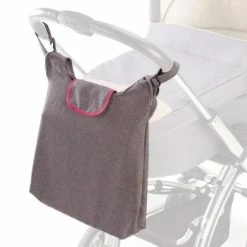Deals 👍 Diago Kinderwagen-Tasche Deluxe - Grau Magenta 🧨
