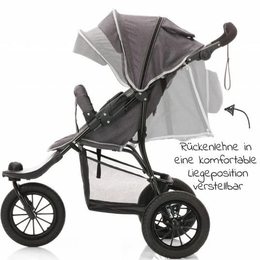 New 🧨 Fillikid Sportwagen & Jogger Fill mit großen Luftkammerreifen - Dunkelgrau Melange 🔔 7 New 🧨 Fillikid Sportwagen & Jogger Fill mit großen Luftkammerreifen - Dunkelgrau Melange 🔔 - Image 5