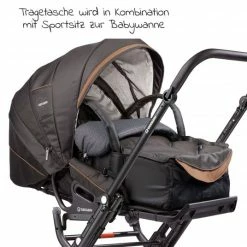 Promo 👍 Gesslein 2in1 Kinder-Kombiwagen F6 Air+ Classic C1 Lift Tragetasche & Sportwagenaufsatz mit Schwenkschieber - Schwarz-Schokobraun - Collection 2022 😀 -Pushchairs Shop gesslein 2in1 kinder kombiwagen f6 air classic c1 lift tragetasche sportwagenaufsatz mit schwenkschieber schwarz schokobraun 10610001 276276 d5