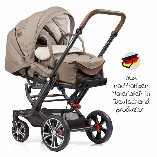 Best Sale 🔔 Gesslein 2in1 Kinder-Kombiwagen F6 Air+ Classic mit C1 Lift Tragetasche & Sportwagenaufsatz mit Schwenkschieber - Schwarz-Sand - Collection 2022 🔥 4 Best Sale 🔔 Gesslein 2in1 Kinder-Kombiwagen F6 Air+ Classic mit C1 Lift Tragetasche & Sportwagenaufsatz mit Schwenkschieber - Schwarz-Sand - Collection 2022 🔥 - Image 2