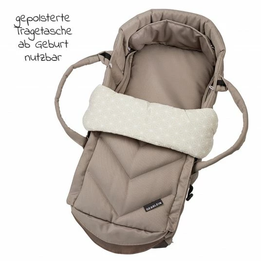 Best Sale 🔔 Gesslein 2in1 Kinder-Kombiwagen F6 Air+ Classic mit C1 Lift Tragetasche & Sportwagenaufsatz mit Schwenkschieber - Schwarz-Sand - Collection 2022 🔥 7 Best Sale 🔔 Gesslein 2in1 Kinder-Kombiwagen F6 Air+ Classic mit C1 Lift Tragetasche & Sportwagenaufsatz mit Schwenkschieber - Schwarz-Sand - Collection 2022 🔥 - Image 5