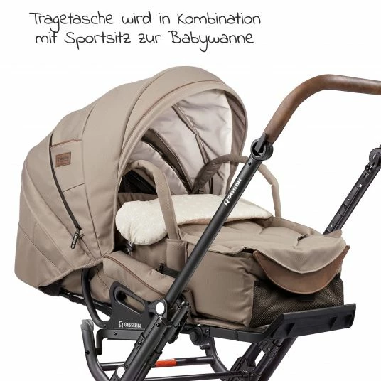 Best Sale 🔔 Gesslein 2in1 Kinder-Kombiwagen F6 Air+ Classic mit C1 Lift Tragetasche & Sportwagenaufsatz mit Schwenkschieber - Schwarz-Sand - Collection 2022 🔥 8 Best Sale 🔔 Gesslein 2in1 Kinder-Kombiwagen F6 Air+ Classic mit C1 Lift Tragetasche & Sportwagenaufsatz mit Schwenkschieber - Schwarz-Sand - Collection 2022 🔥 - Image 6