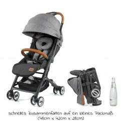 Best Pirce 🥰 Gesslein Buggy & Reisebuggy Smiloo Cuby mit Liegeposition, klein faltbar nur 6,5kg - Black-Cognac-Grau Meliert - Collection 2022 😍 -Pushchairs Shop gesslein buggy reisebuggy smiloo cuby mit liegeposition klein faltbar nur 6 5kg black cognac grau meliert 431110 545000 d3