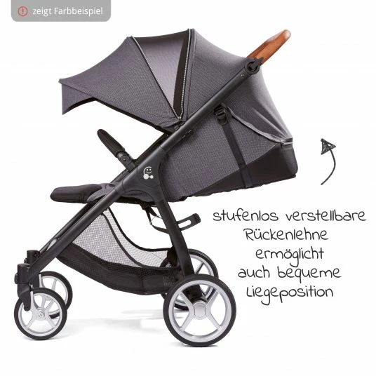Discount 🔔 Gesslein Buggy & Sportwagen Smiloo Happy plus mit Liegeposition, höhenverstellbarer Schieber, bis 20 kg - Black-Cognac-Olive - Collection 2022 😀 7 Discount 🔔 Gesslein Buggy & Sportwagen Smiloo Happy plus mit Liegeposition, höhenverstellbarer Schieber, bis 20 kg - Black-Cognac-Olive - Collection 2022 😀 - Image 5