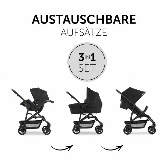 New ✨ Hauck 3in1 Kinderwagen-Set Rapid 4 Trioset (bis 25 kg) inkl. Babyschale Comfort Fix - Black - Collection 2022 🤩 4 New ✨ Hauck 3in1 Kinderwagen-Set Rapid 4 Trioset (bis 25 kg) inkl. Babyschale Comfort Fix - Black - Collection 2022 🤩 - Image 2
