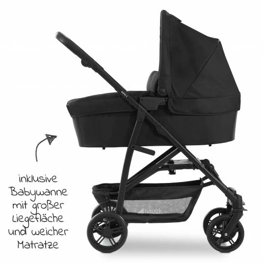 New ✨ Hauck 3in1 Kinderwagen-Set Rapid 4 Trioset (bis 25 kg) inkl. Babyschale Comfort Fix - Black - Collection 2022 🤩 5 New ✨ Hauck 3in1 Kinderwagen-Set Rapid 4 Trioset (bis 25 kg) inkl. Babyschale Comfort Fix - Black - Collection 2022 🤩 - Image 3