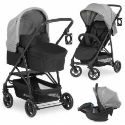 Best Sale ⭐ Hauck 3in1 Kinderwagen-Set Rapid 4R Plus Trioset (bis 25 kg) inkl. Babyschale Comfort Fix - Grey 🥰