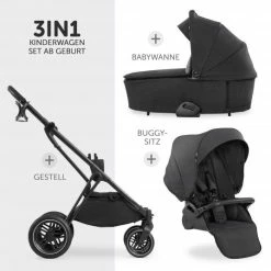 Best Pirce 🔥 Hauck 4in1 Kinderwagen-Set Vision X - Black inkl. i-Size Babyschale, Isofix Basis und XXL Zubehörpaket - Melange Black 🤩 -Pushchairs Shop hauck 4in1 kinderwagen set vision x black inkl i size babyschale isofix basis und xxl zubehorpaket melange black vision x bs base zamboo d2