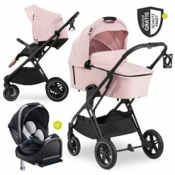 Best reviews of 😀 Hauck 4in1 Kinderwagen-Set Vision X - Black inkl. i-Size Babyschale, Isofix Basis und XXL Zubehörpaket - Melange Rose 🔔