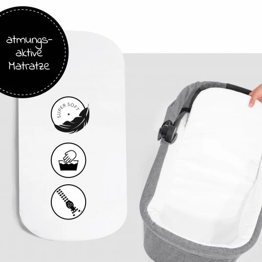 Outlet 🥰 Hauck Babywanne für Buggy Colibri - Melange Grey 🛒 4 Outlet 🥰 Hauck Babywanne für Buggy Colibri - Melange Grey 🛒 - Image 2