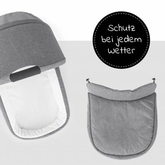 Outlet 🥰 Hauck Babywanne für Buggy Colibri - Melange Grey 🛒 6 Outlet 🥰 Hauck Babywanne für Buggy Colibri - Melange Grey 🛒 - Image 4