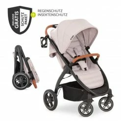 Buy 😉 Hauck Buggy & Sportwagen UpTown (mit Liegefunktion & Einhand-Faltung) inkl. XXL Zubehörpaket - Melange Beige 🎁