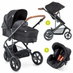 Coupon ✨ Hauck Pram set Pacific 3 Trioset incl. baby bath, car seat and pushchair - Caviar 😉