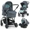 Wholesale ⌛ Hauck Kinderwagen-Set Rapid 4 Plus Trio Set mit Babywanne, Autositz und Sportwagen (bis 25 kg) - Grey Mint ⌛