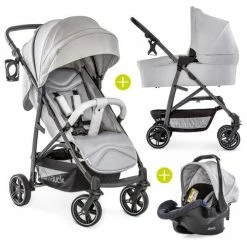 Cheap 😉 Hauck Kinderwagen-Set Rapid 4S Plus Trioset mit Babywanne, Autositz und Sportwagen (bis 25 kg) - Lunar Stone 😀