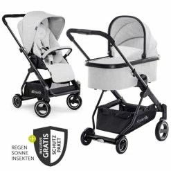 Wholesale 👍 Hauck Kombi-kinderwagen Apollo inkl. Babywanne, Sportsitz und XXL Zubehörpaket - Lunar 🤩