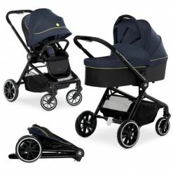 Cheapest ❤️ Hauck Kombi-Kinderwagen Move so Simply Set inkl. Babywanne & Sportsitz - mit Liegefunktion - Dark Navy Neon - Collection 2022 🥰