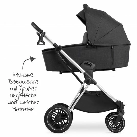 Wholesale 🔥 Hauck Kombi-Kinderwagen Vision X Duoset Silver (Sportwagen und Babywanne) inkl. XXL Zubehörpaket - Melange Black ✔️ 8 Wholesale 🔥 Hauck Kombi-Kinderwagen Vision X Duoset Silver (Sportwagen und Babywanne) inkl. XXL Zubehörpaket - Melange Black ✔️ - Image 6