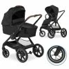 Hot Sale 🌟 Hauck Kombi-Kinderwagen Walk N Care Air Set inkl. Babywanne, Sportsitz, Beindecke und Getränkehalter (bis 22kg belastbar) - Black 🎁