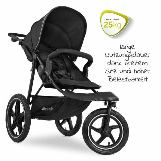 Flash Sale 🎉 Hauck Sportwagen & Jogger Runner 2 (mit großen Luftreifen) inkl. XXL Zubehörpaket - Black - Collection 2022 😀 6 Flash Sale 🎉 Hauck Sportwagen & Jogger Runner 2 (mit großen Luftreifen) inkl. XXL Zubehörpaket - Black - Collection 2022 😀 - Image 4