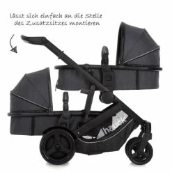 Best Sale 🤩 Hauck Second baby bath for sibling carriage Duett 3 - Melange Charcoal ❤️ -Pushchairs Shop hauck zweite babywanne fur geschwisterwagen duett 3 melange charcoal 345337 d4