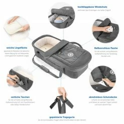 Best reviews of 😀 Hoco Tragetasche 3 in 1 Exklusiv - Linnen Dark Grey - Collection 2021 ✔️ -Pushchairs Shop hoco 3 in 1 babywanne exklusiv linen dark grey 52003 75407 d2
