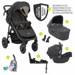 Best deal 💯 Joie 4in1 Kombi-Kinderwagen-Set Mytrax Flex mit Babyschale, Babywanne, Isofix-Basis, Adapter & XXL Zubehörpaket - Pavement - Collection 2022 😀
