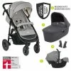 Hot Sale ❤️ Joie 4in1 Kombi-Kinderwagen-Set Mytrax mit Adapter, Babyschale, Babywanne, Isofix-Basis & XXL Zubehörpaket - Gray Flannel - Collection 2022 🤩