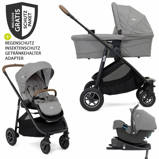 Budget ⌛ Joie 4in1 Kombi-Kinderwagen-Set Versatrax mit Babyschale, Babywanne, Isofix-Basis, Adapter & XXL-Zubehörpaket - Gray Flannel - Collection 2022 🥰 3 Budget ⌛ Joie 4in1 Kombi-Kinderwagen-Set Versatrax mit Babyschale, Babywanne, Isofix-Basis, Adapter & XXL-Zubehörpaket - Gray Flannel - Collection 2022 🥰