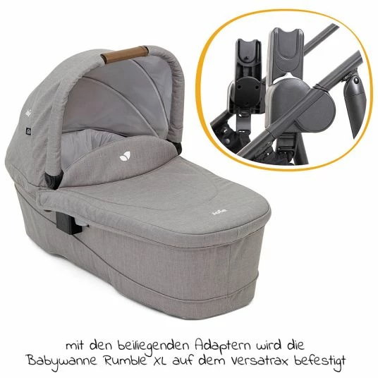 Budget ⌛ Joie 4in1 Kombi-Kinderwagen-Set Versatrax mit Babyschale, Babywanne, Isofix-Basis, Adapter & XXL-Zubehörpaket - Gray Flannel - Collection 2022 🥰 6 Budget ⌛ Joie 4in1 Kombi-Kinderwagen-Set Versatrax mit Babyschale, Babywanne, Isofix-Basis, Adapter & XXL-Zubehörpaket - Gray Flannel - Collection 2022 🥰 - Image 4