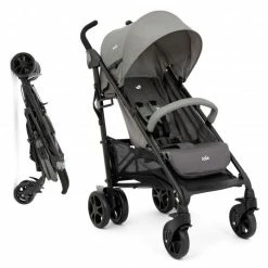 Best Sale ❤️ Joie Reisebuggy Brisk XL bis 22 kg belastbar mit Liegefunktion & Einhand-Faltung - Dark Pewter - Collection 2022 🎁