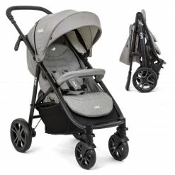 Flash Sale 🧨 Joie Buggy & Sportwagen Litetrax 4 DLX mit Luftreifen, Teleskopschieber, Regenschutz bis 22 kg belastbar - Gray Flannel - Collection 2022 ❤️