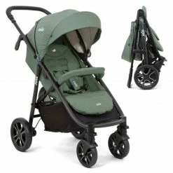 Flash Sale 🤩 Joie Buggy & Sportwagen Litetrax 4 DLX mit Luftreifen, Teleskopschieber, Regenschutz bis 22 kg belastbar - Laurel - Collection 2022 🧨