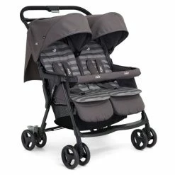 Cheapest ✔️ Joie Geschwister- & Zwillingsbuggy Aire Twin inkl. Regenschutz - Dark Pewter - Collection 2022 ❤️